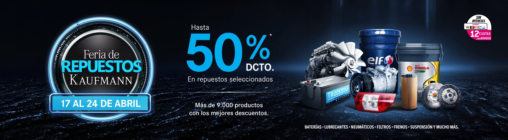 ¡Hasta 50% de descuento! vuelve la Feria de Repuestos Kaufmann