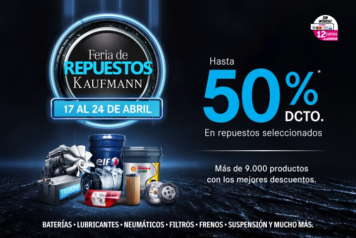 ¡Hasta 50% de descuento! vuelve la Feria de Repuestos Kaufmann