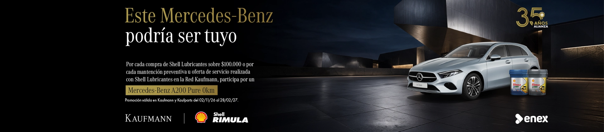 Con Enex y Kaufmann este Mercedes-Benz A200 Pure 0km podría ser tuyo